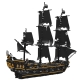 Zestaw Klocków Statek Piracki Czarny 3180el.