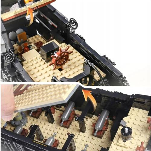 Zestaw Klocków Statek Piracki Czarny 3180el.