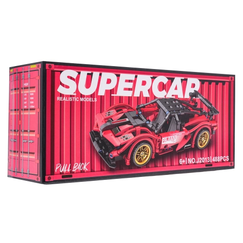 Zestaw Klocków Auto Sportowe Czerwone 482el.