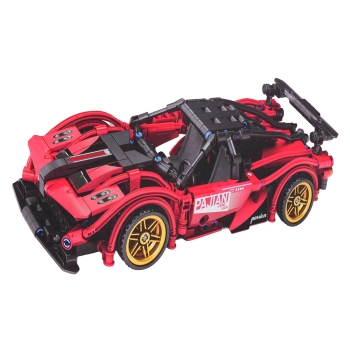 Zestaw Klocków Auto Sportowe Czerwone 482el.