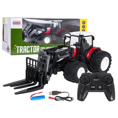 Traktor Czerwony R/C Z Turem