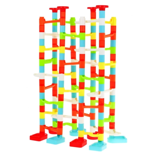 Tor wyścigowy na Kulki dla dzieci 3+ Samodzielne budowanie + Wiele wariantów + 176 el.