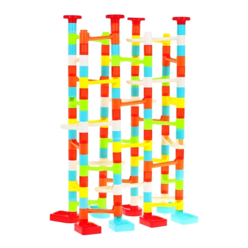 Tor wyścigowy na Kulki dla dzieci 3+ Samodzielne budowanie + Wiele wariantów + 176 el.