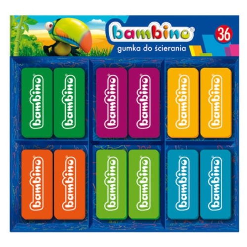Gumka do ścierania Bambino, mix kolorów, 1szt. 1925