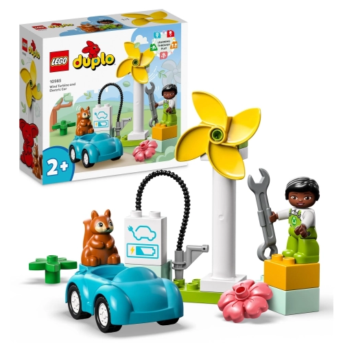 Klocki LEGO DUPLO Turbina wiatrowa i samochód elektryczny 10985