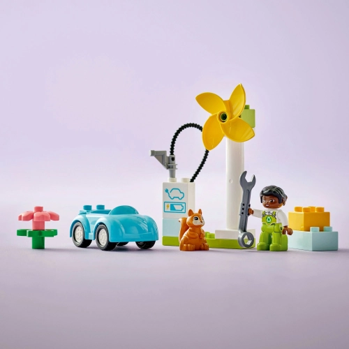 Klocki LEGO DUPLO Turbina wiatrowa i samochód elektryczny 10985