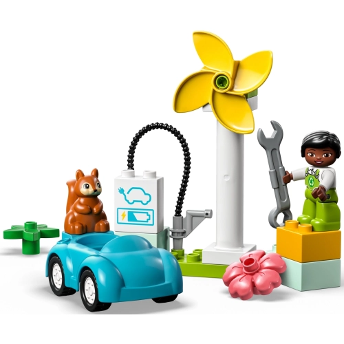 Klocki LEGO DUPLO Turbina wiatrowa i samochód elektryczny 10985