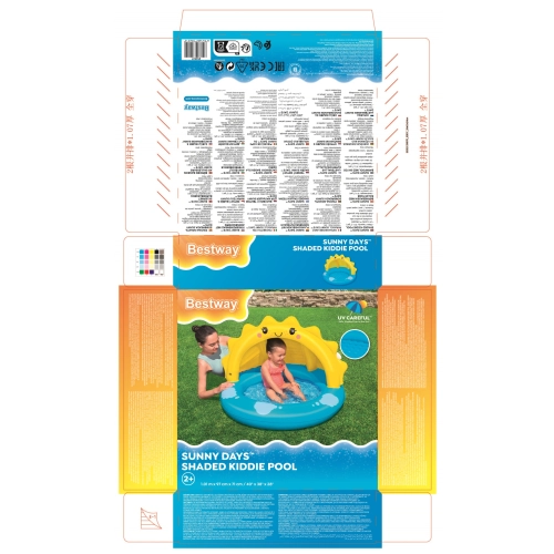 Dmuchany Brodzik Basenik Słoneczko dla dzieci 2+ BESTWAY 52637