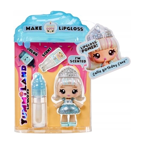 Yummiland Mała lalka z błyszczykiem do ust - Callie Birthday Cake tort 0704