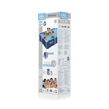 Basen Stelażowy Steel Pro 300x201x66 Prostokątny BESTWAY 56404