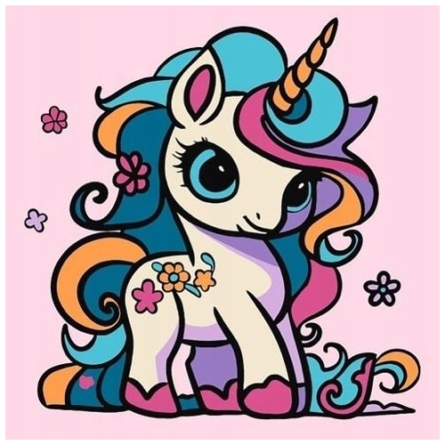 Zestaw Artystyczny Malowanie po numerach Jednorożec Uni Qbee