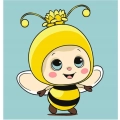 Zestaw Artystyczny Malowanie po numerach Pszczółka Qbee