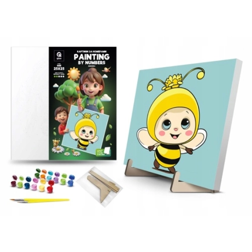 Zestaw Artystyczny Malowanie po numerach Pszczółka Qbee