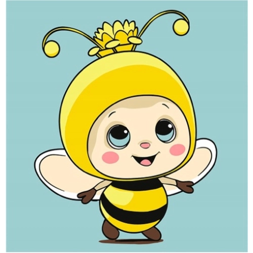 Zestaw Artystyczny Malowanie po numerach Pszczółka Qbee