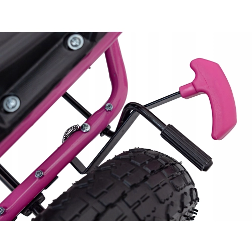 Gokart dla dziewczynki na Pedały AIR PerHour Pompowane koła Różowy