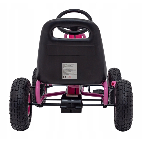 Gokart dla dziewczynki na Pedały AIR PerHour Pompowane koła Różowy