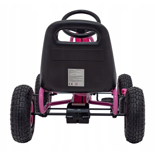 Gokart dla dziewczynki na Pedały AIR PerHour Pompowane koła Różowy