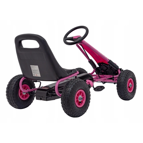 Gokart dla dziewczynki na Pedały AIR PerHour Pompowane koła Różowy