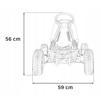 Gokart na Pedały AIR PerHour dla dzieci Niebieski Pompowane koła