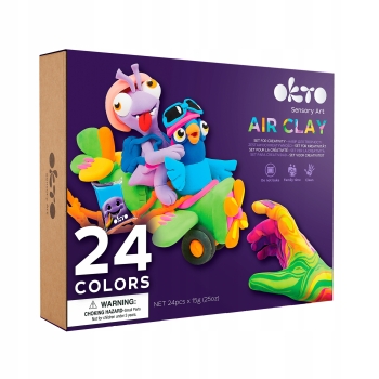 Lekka Plastelina 24 Kolory Figurki OKTO 70150