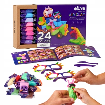 Lekka Plastelina 24 Kolory Figurki OKTO 70150