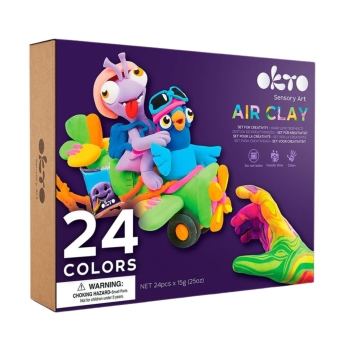 Lekka Plastelina 24 Kolory Figurki OKTO 70150
