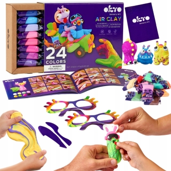 Lekka Plastelina 24 Kolory Figurki OKTO 70150