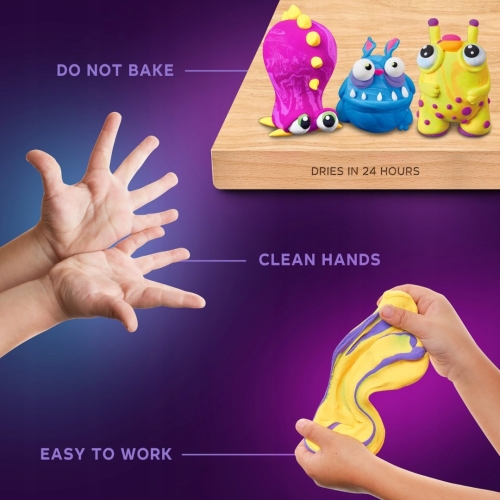 Lekka Plastelina 24 Kolory Figurki OKTO 70150