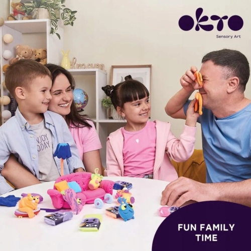 Lekka Plastelina 24 Kolory Figurki OKTO 70150