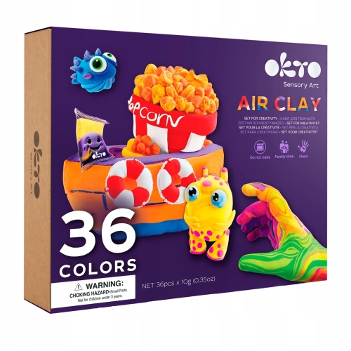 Lekka Plastelina 36 kolorów Figurki OKTO 70149