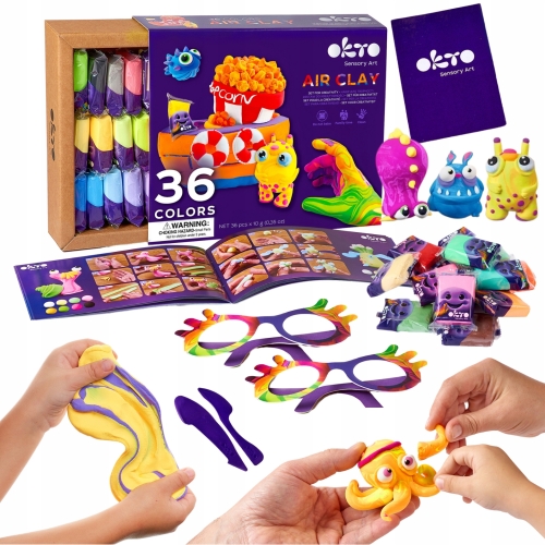 Lekka Plastelina 36 kolorów Figurki OKTO 70149