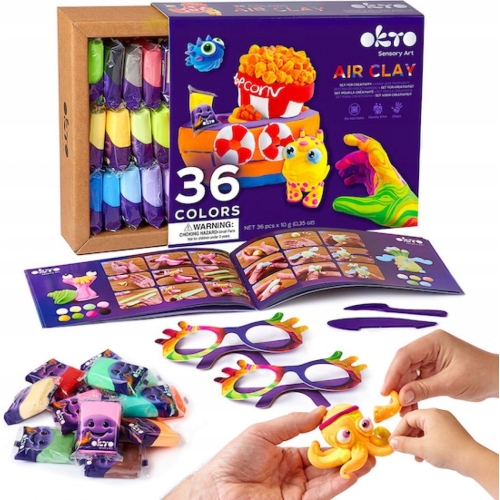 Lekka Plastelina 36 kolorów Figurki OKTO 70149