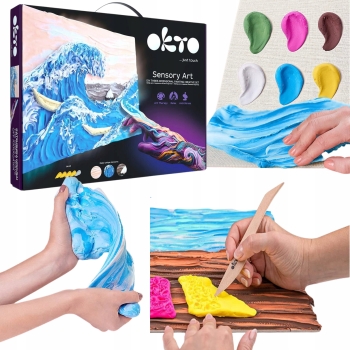 Obraz 3D Fala Masa Plastyczna Sensory Art OKTO 10004