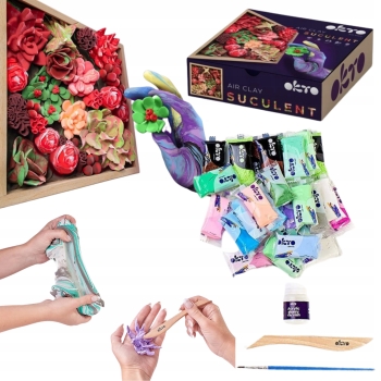 Zestaw Kreatywny Obraz 3D Kwiaty Masa Plastyczna Sensory Art OKTO 10011