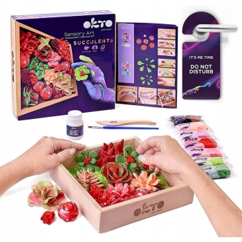 Obraz 3D Kwiaty Masa Plastyczna Sensory Art OKTO 10011