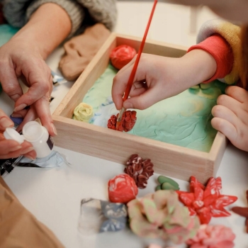 Obraz 3D Kwiaty Masa Plastyczna Sensory Art OKTO 10011