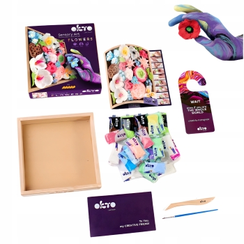 Obraz 3D Kwiaty Masa Plastyczna Sensory Art OKTO 10014