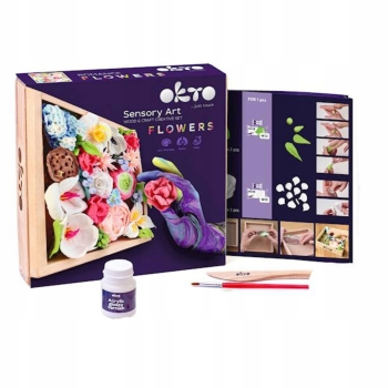 Obraz 3D Kwiaty Masa Plastyczna Sensory Art OKTO 10014