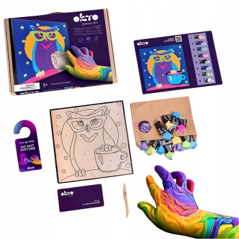 Zestaw Kreatywny Obraz 3D Sowa Masa Plastyczna Sensory Art OKTO