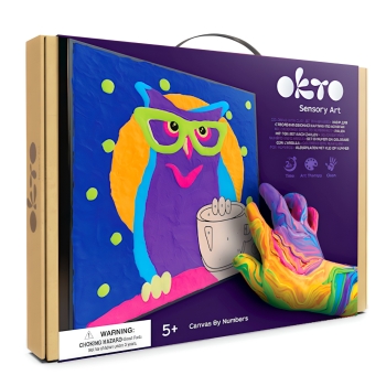 Obraz 3D Sowa Masa Plastyczna Sensory Art OKTO 20003