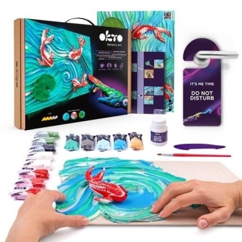 Zestaw Kreatywny Obraz 3D Ryby Masa Plastyczna Sensory Art OKTO 10002