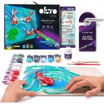 Zestaw Kreatywny Obraz 3D Ryby Masa Plastyczna Sensory Art OKTO 10002