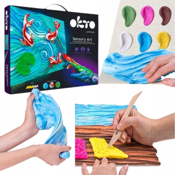 Zestaw Kreatywny Obraz 3D Ryby Masa Plastyczna Sensory Art OKTO 10002