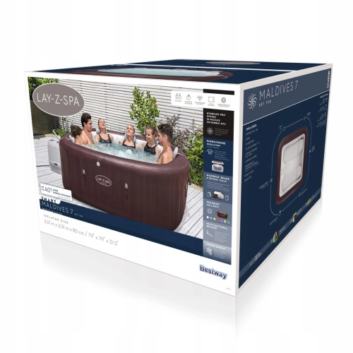 Lay-Z-Spa Maldives SMART HydroJet PRO Jacuzzi BESTWAY 6001U