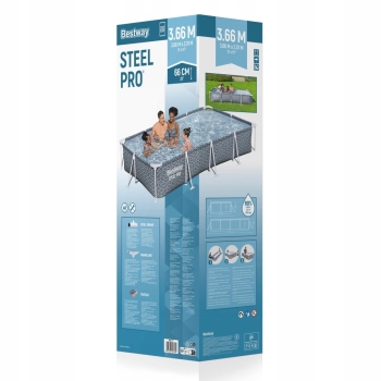 Basen Stelażowy Steel Pro 366x201x66cm BESTWAY 561FT