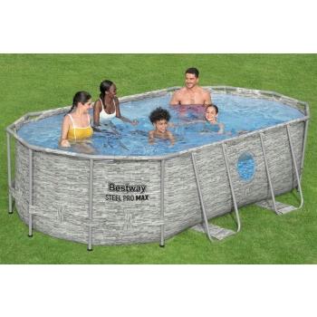 Basen stelażowy Power Steel Swim Vista 427x250x100 14x8FT BESTWAY 56714