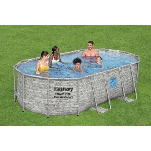 Basen stelażowy Power Steel Swim Vista 427x250x100 14x8FT BESTWAY 56714