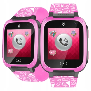 Kidiz Fiber różowy smartwatch dla dziecka inteligentny zegarek