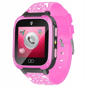 Kidiz Fiber różowy smartwatch dla dziecka inteligentny zegarek