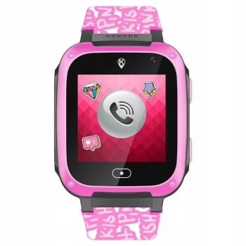 Kidiz Fiber różowy smartwatch dla dziecka inteligentny zegarek